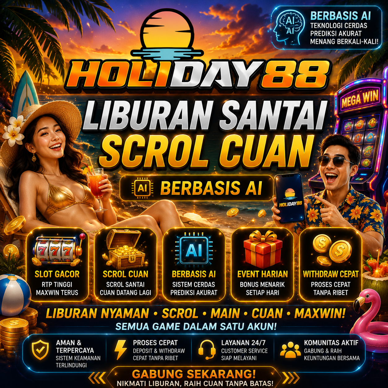 HOLIDAY88 | Liburan Santai Scrol Cuan Berbasis AI